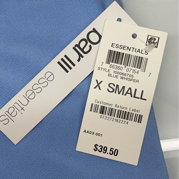 Bar III V-neck Halter Top - Light Blue - Size XS - Picture 5 of 9